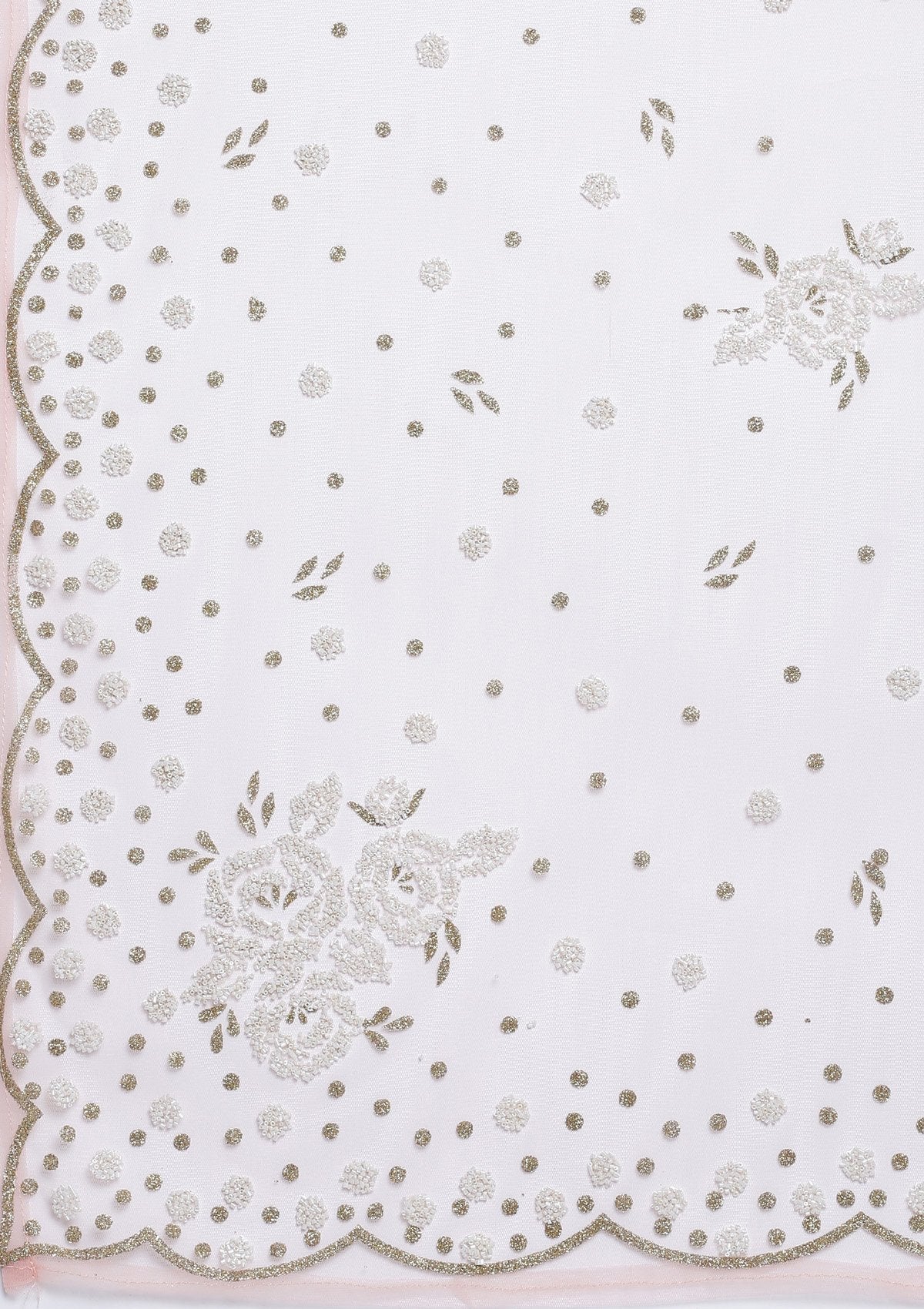 Baby Pink Cutdana Net Designer Gown - Image 8