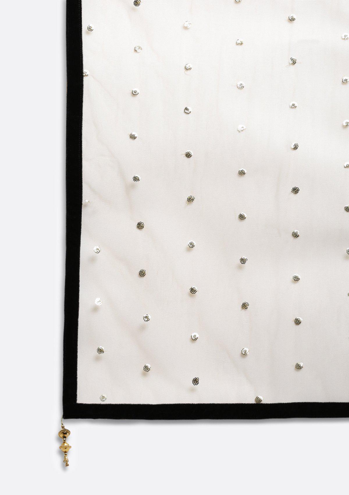 Gold Swarovski Tissue Readymade Lehenga - Image 9