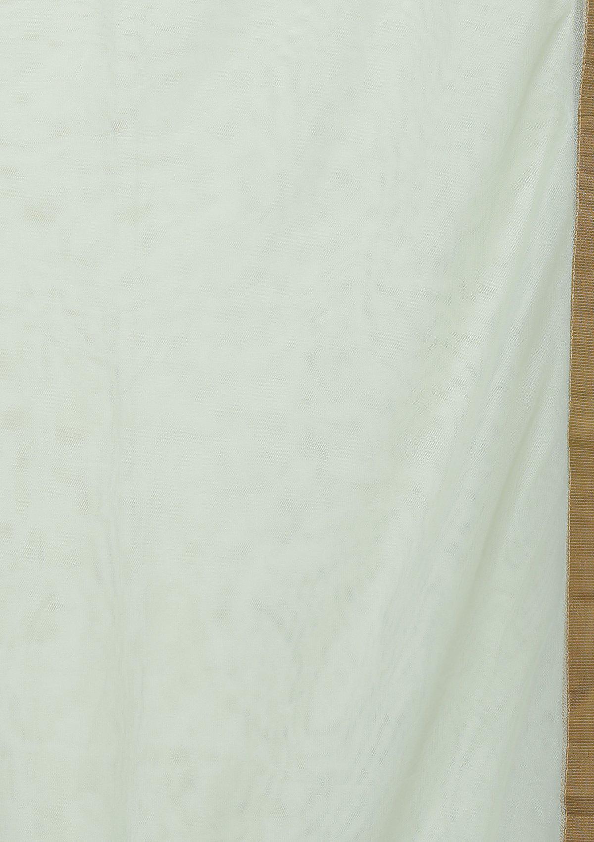 Mint Green Chequered Pearl Readymade Lehenga - Image 8