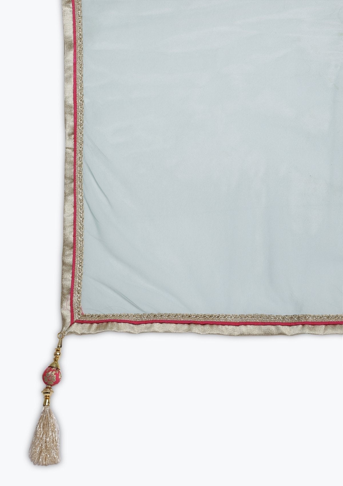 Pista Green Mirrorwork Brocade Readymade Lehenga - Image 9