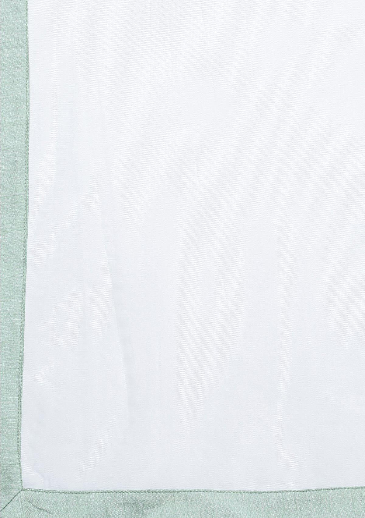 Pista Green Mirrorwork Net Designer Gown - Image 8